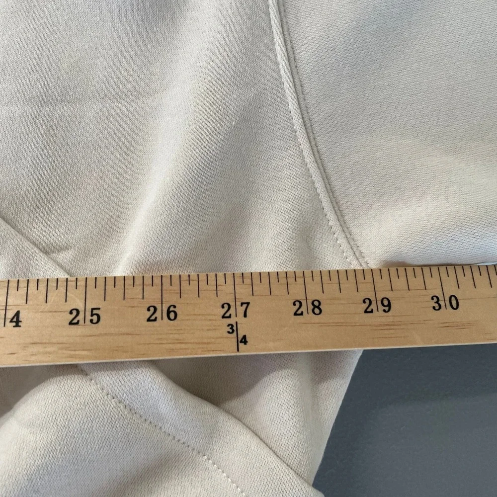 Nike Sweathshirt Hoodie Cream Swoosh Oversized Woman's Medium Blokecore Normcore